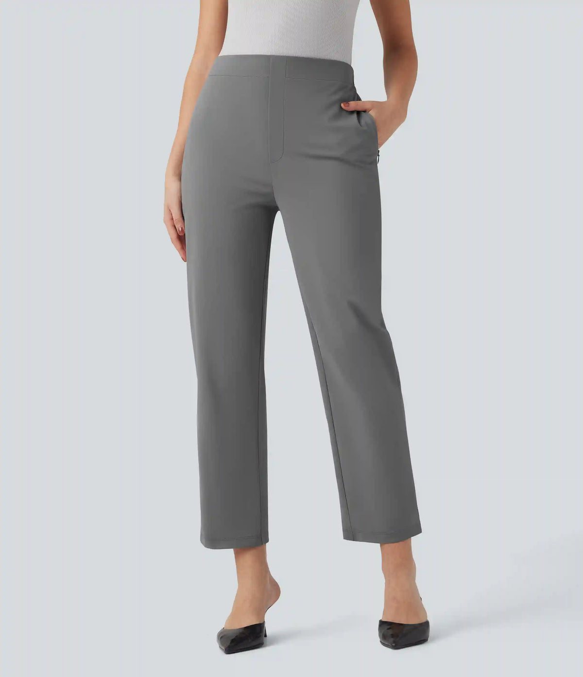 Halara Flex™ High-waisted Work Straight-leg 7/8 Pants with Pockets