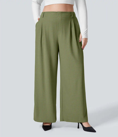 Halara Flex™ High Waisted Pocket Wide Leg Waffle Work Plus Size Pants