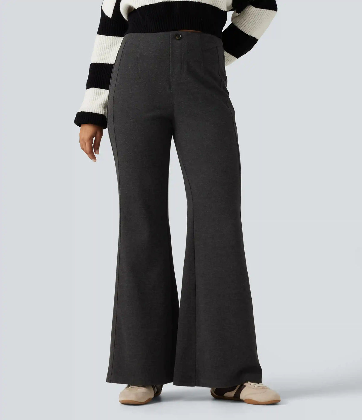 Mid Rise Flare Work Pants