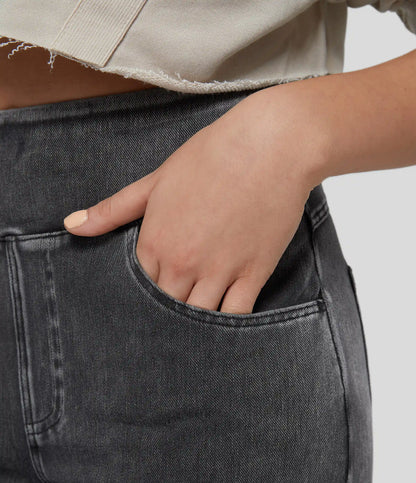 Halara Flex™ High Waisted Pockets Wide Leg Loose Work Jeans