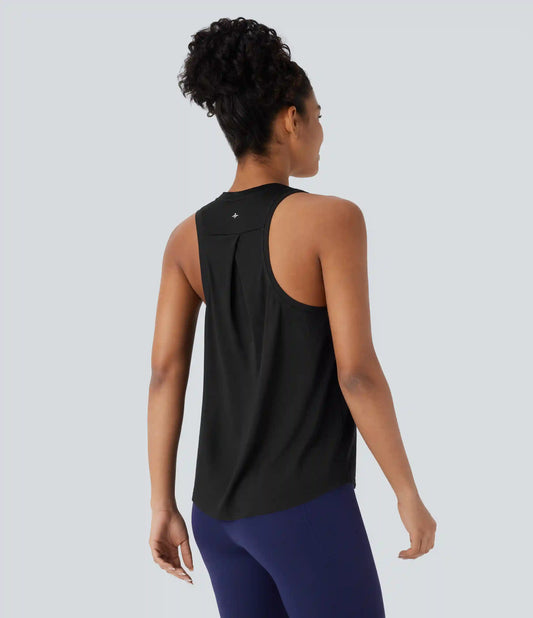 Racerback Curved Hem Yoga Sports Top