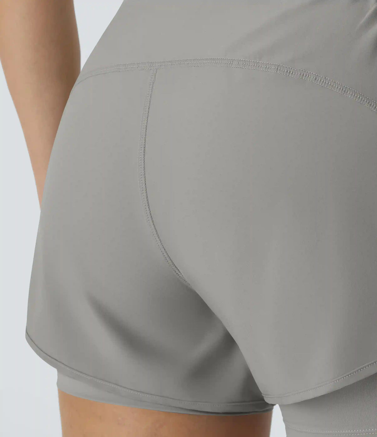 Breezeful™ Super High Waisted Curved Hem 2-in-1 Pocket Quick Dry Yoga Shorts 3.5''