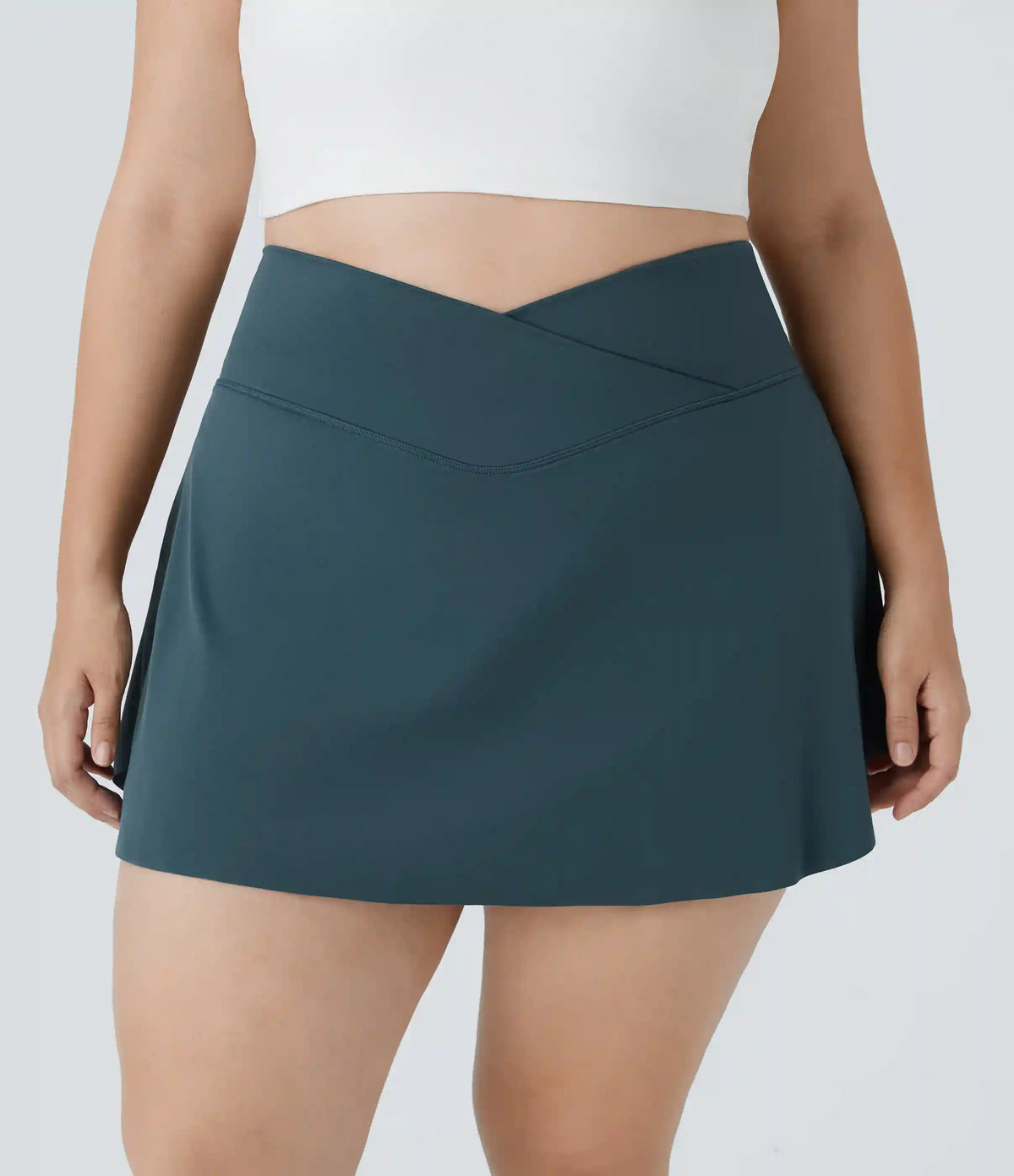 Everyday SoftlyZero™ Airy Crossover Pocket 2-in-1 InstantCool Tennis Plus Size Skirt-Lucid