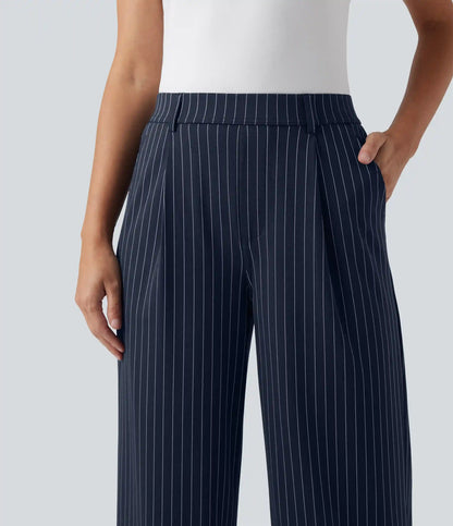 Halara Flex™ High Waisted Straight Leg InstantCool Stripe Work Pants with Pockets