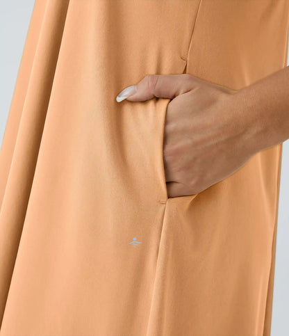 Breezeful™ RacerPocket High Low Flowy Midi Quick Dry Casual Dress