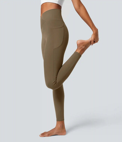 SoftlyZero™ Crossover Pocket Plain Leggings