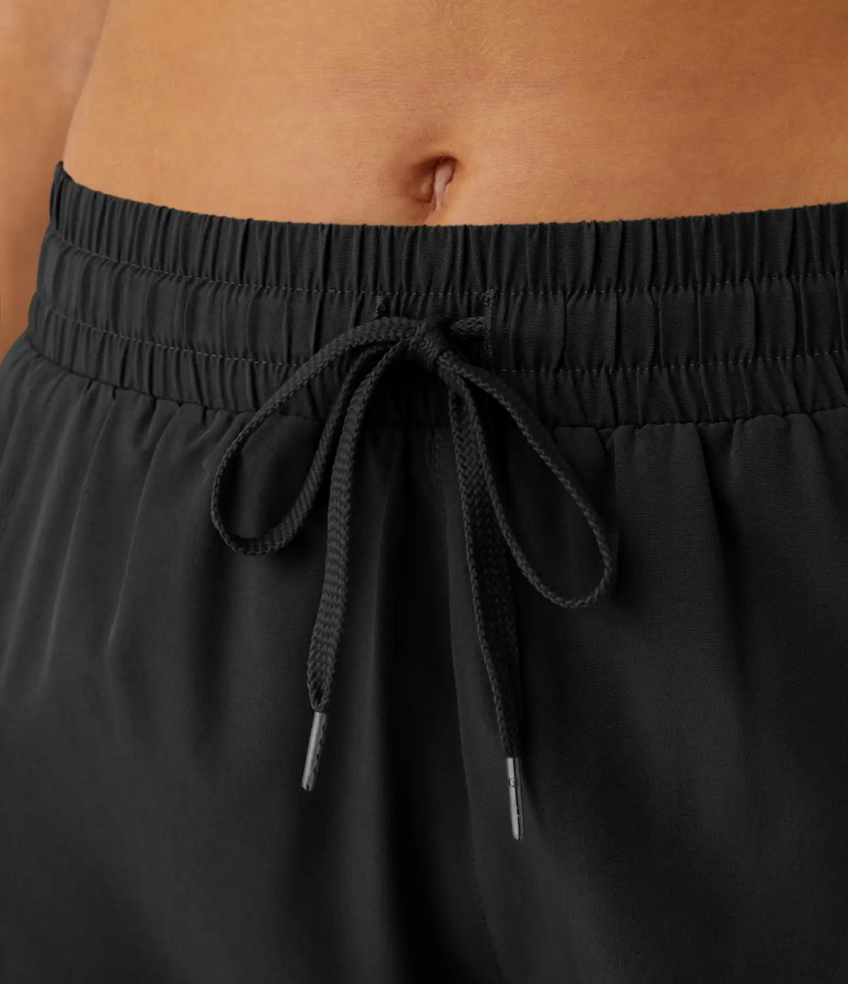 Mid Rise Drawstring Contrast Mesh 2-in-1 Flowy Running Shorts 3''