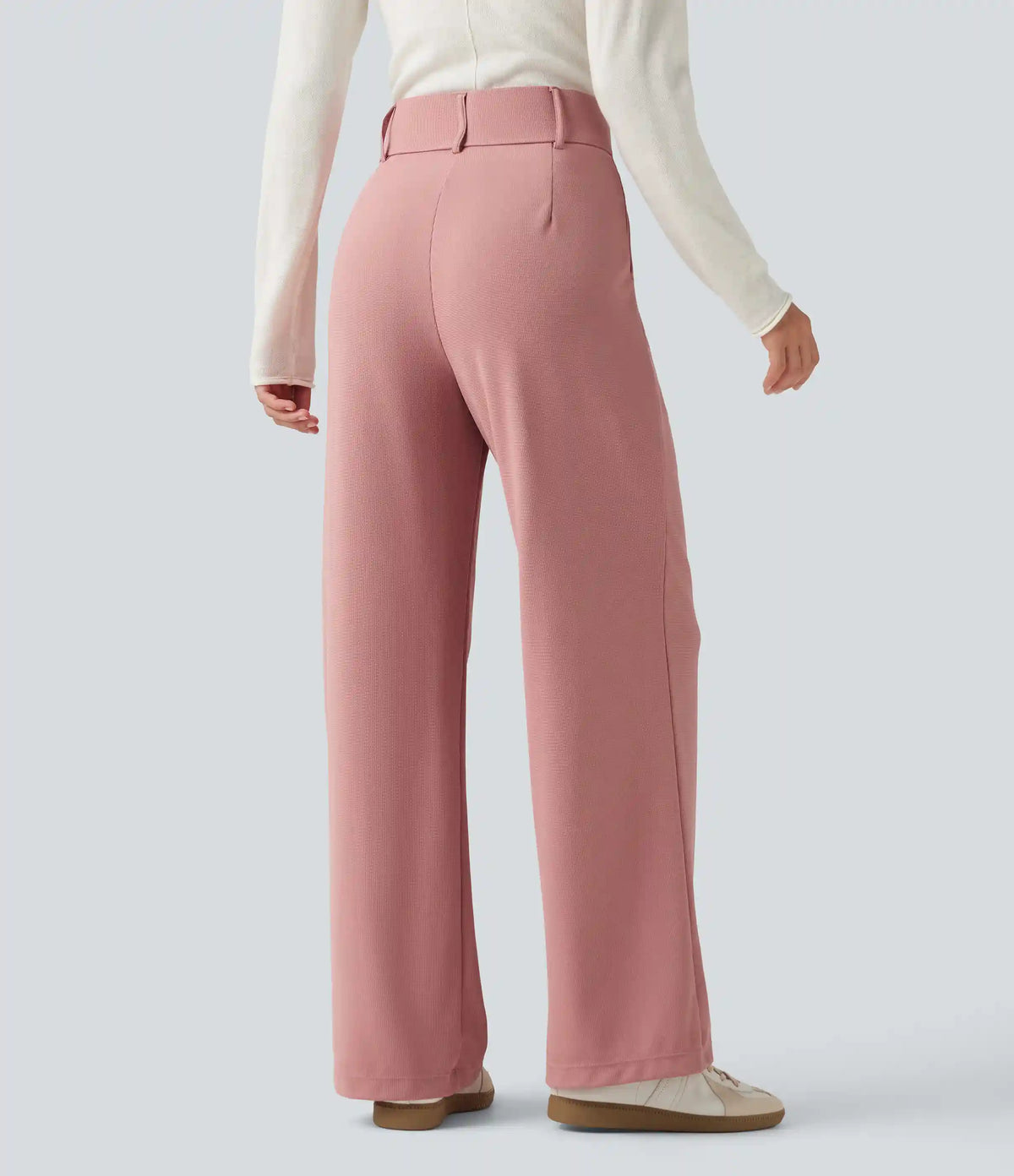 Halara Flex™ High Waisted Straight Leg Waffle Work Pants with Pockets