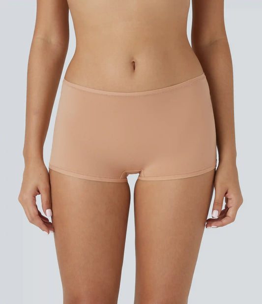 High Stretch Low Rise Solid Lounge Boy Shorts
