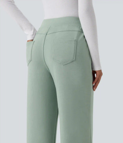 High Waisted Wide Leg Casual Sweatpants with Pockets
