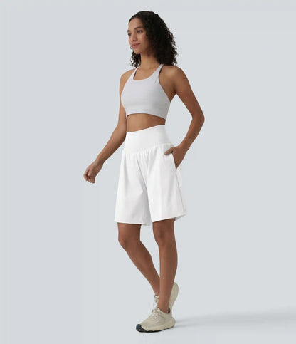 SoftlyZero™ Airy Super High Waisted 2-in-1 InstantCool Yoga Shorts 9" with Pockets