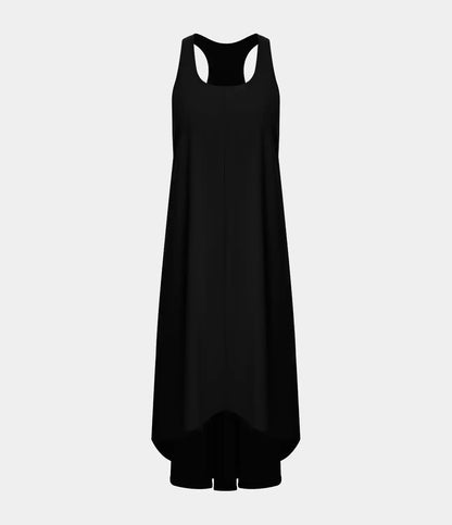 Breezeful™ RacerPocket High Low Flowy Midi Quick Dry Casual Dress