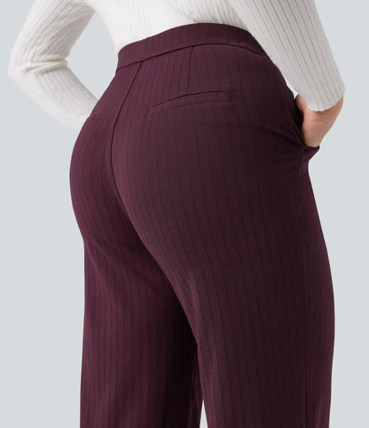 Halara Flex™ High Waisted Straight Leg InstantCool Stripe Work Pants with Pockets