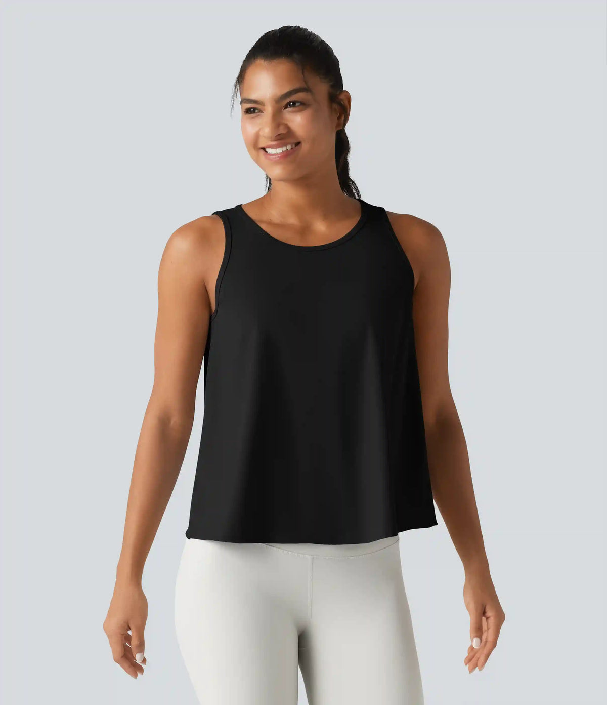 SoftlyZero™ QuickDry Crossover Flounce Hem Relaxed Yoga Tank Top