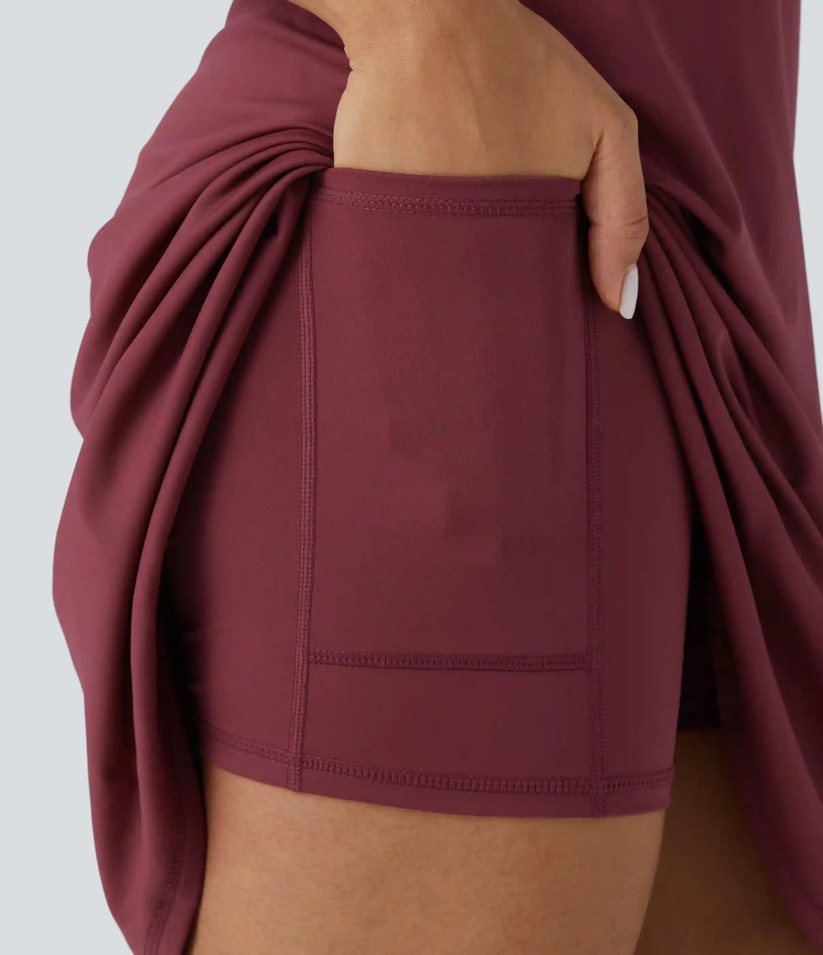 SoftlyZero™ Airy Cut Out 2-in-1 Pocket InstantCool Longer Active Dress-Easy Peezy Edition