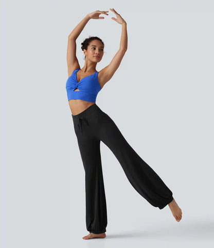 SoftlyZero™ High Waisted Drawstring Dance Balloon Pants with Pockets