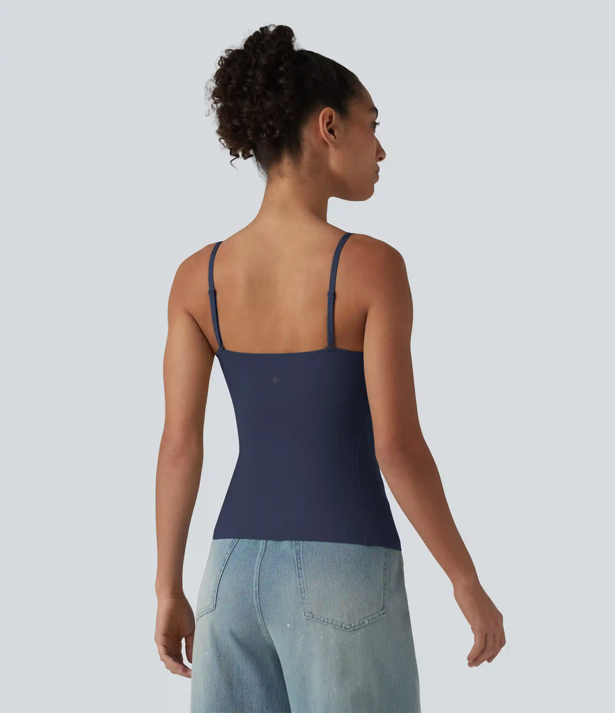 Scoop Neck Built-in Bra Casual Tank Top B-E Cups