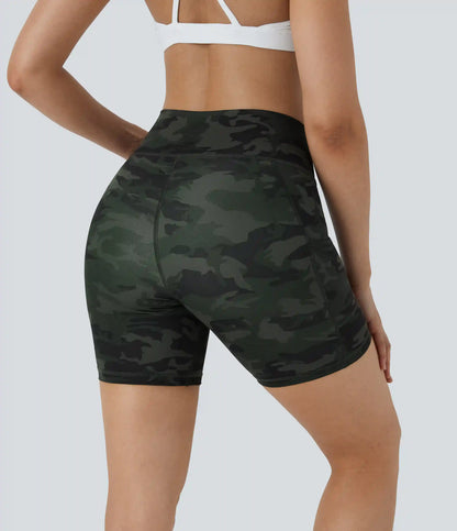 High Waisted Pocket Running Biker Shorts