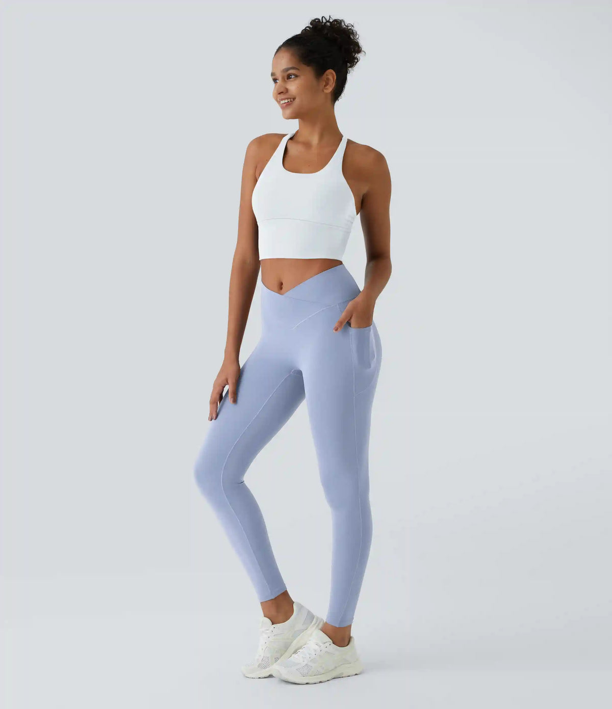 SoftlyZero™ Crossover Pocket Plain Leggings