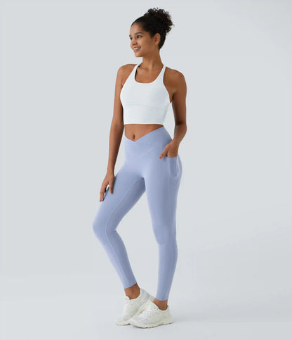 SoftlyZero™ Crossover Pocket Plain Leggings