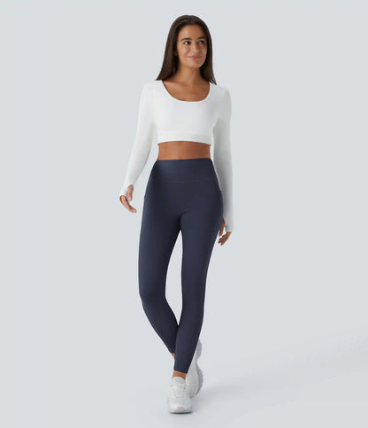 SoftlyZero™ Plush Thermal High Waisted Pocket Skinny 7/8 Yoga Leggings