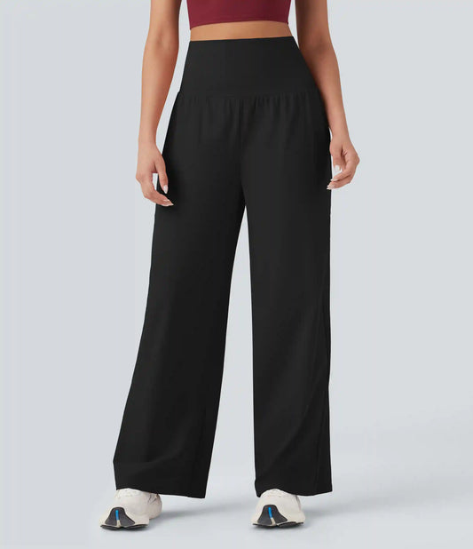 Softlyzero™ Airy Super High Waisted 2-in-1 Straight Leg InstantCool Yoga Pants with Pockets