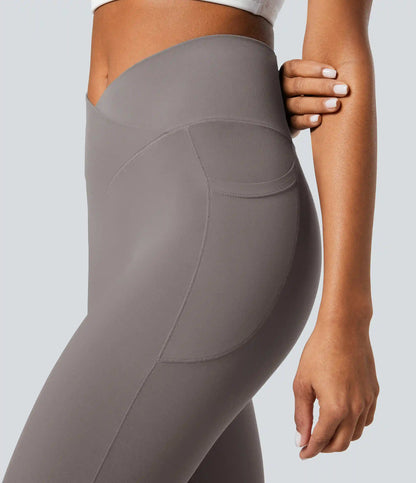 SoftlyZero™ Crossover Pocket Plain Leggings