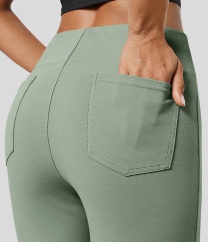 Halara Flex™ High Waisted Back Side Pocket Slight Flare Work Pants