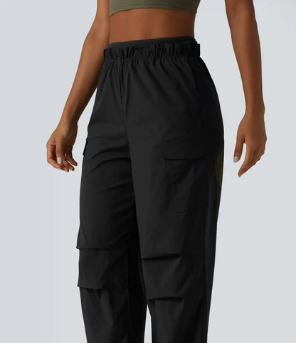 High Waisted Baggy Hiking Cargo Joggers with Pockets
