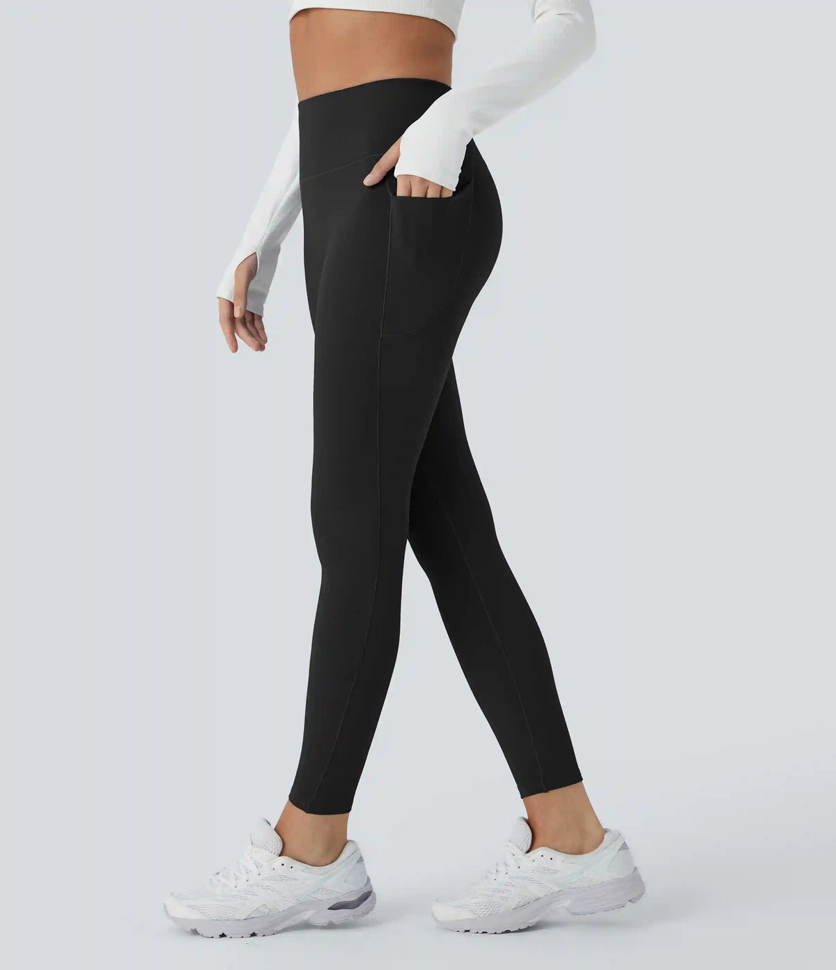 SoftlyZero™ Plush Thermal High Waisted Pocket Skinny 7/8 Yoga Leggings