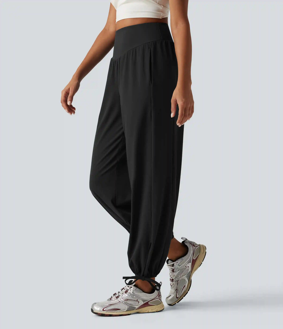 Halara UltraSculpt™ High Waisted Lace Up Yoga Joggers with Pockets