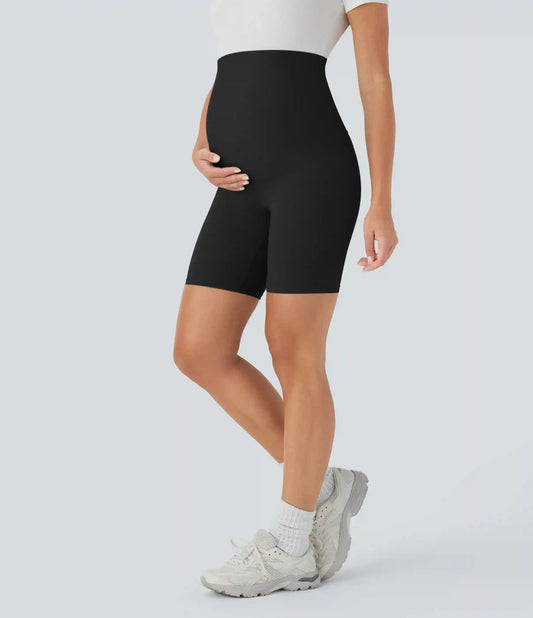 SoftlyZero™ Super High Waisted Maternity Yoga Biker Shorts 7''