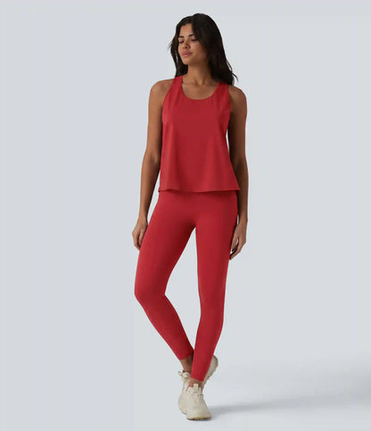 SoftlyZero™ Airy Racerback Contrast Lace InstantCool Workout Tank Top
