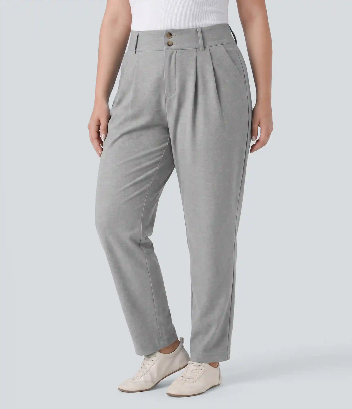 Plus Size Halara Flex™ High Waisted Tapered Waffle Work Pants with Pockets