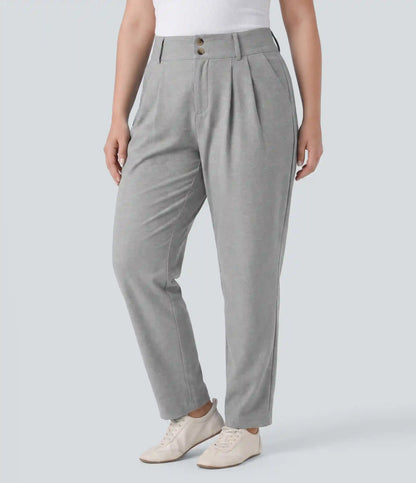 Plus Size Halara Flex™ High Waisted Tapered Waffle Work Pants with Pockets