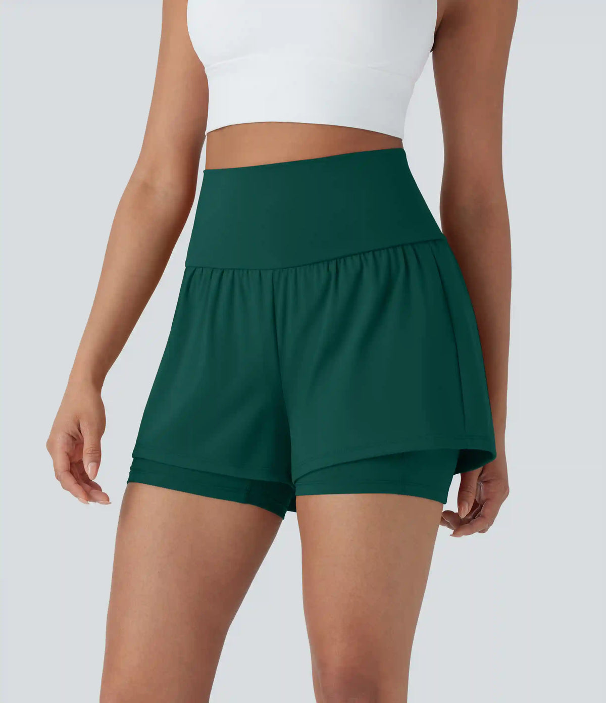 SoftlyZero™ Airy Super High Waisted 2-in-1 InstantCool Yoga Shorts 5'' with Pockets