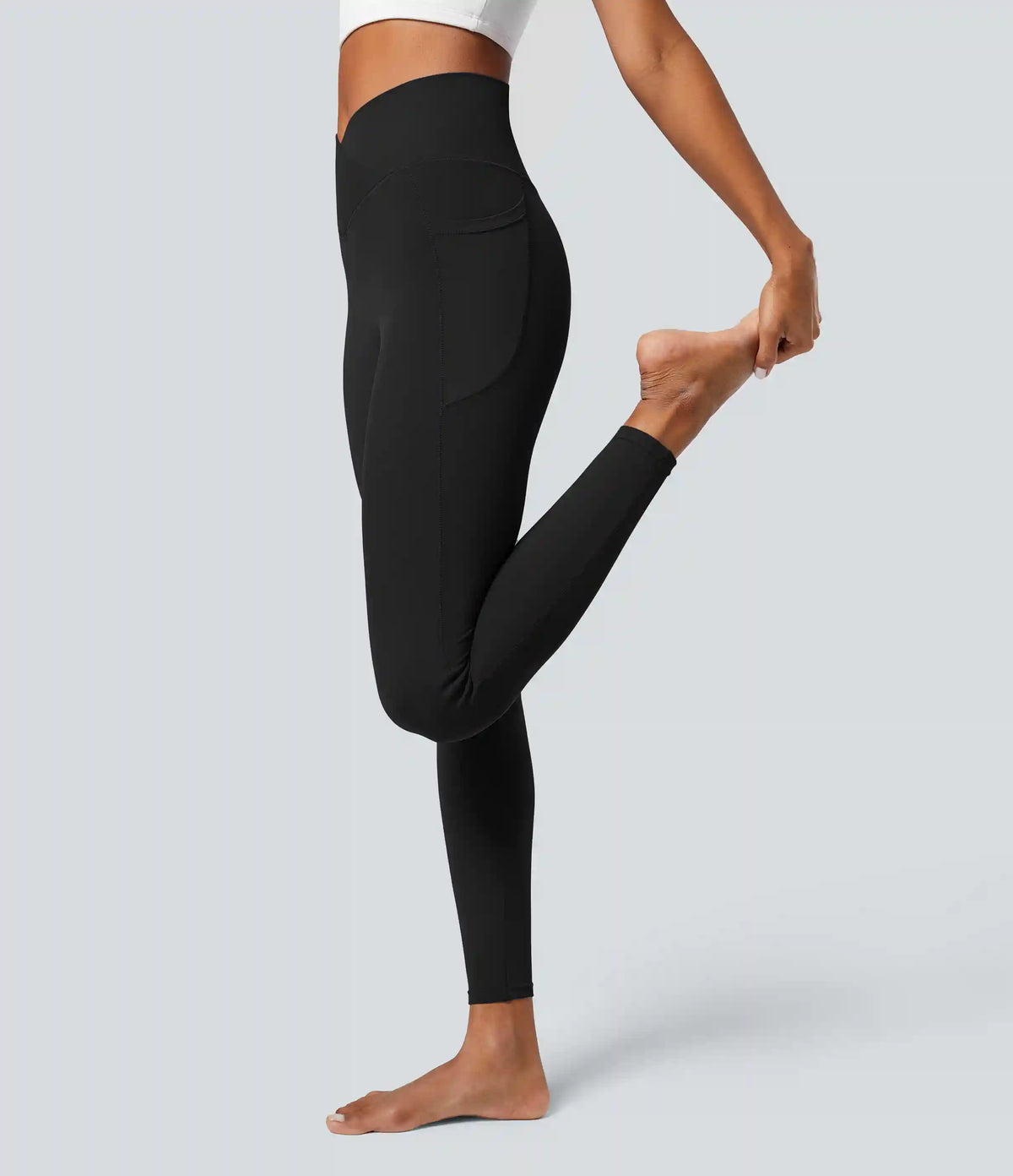 SoftlyZero™ Crossover Pocket Plain Leggings
