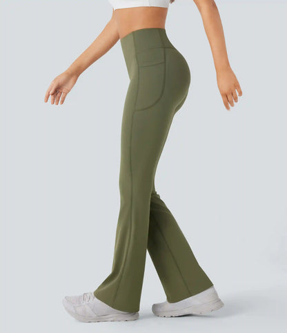 Halara UltraSculpt™ High Waisted Scrunch Butt Lifting Tummy Control Pocket Shaping Yoga Bootcut Leggings