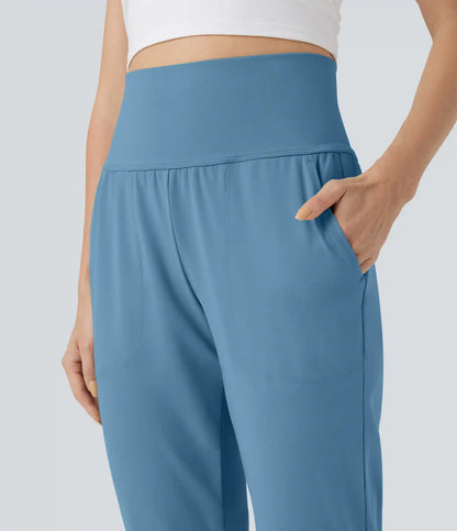 DayStretch Mid Rise Tummy Control Running Joggers with Pockets