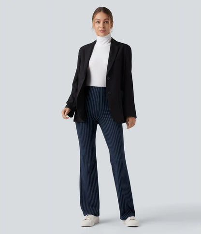 Halara Flex™ High Waisted Striped Work Flare Pants with Pockets