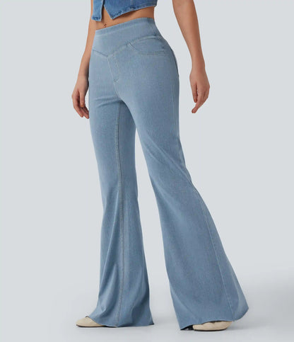 Halara Flex™ Mid Rise Casual Flare Jeans with Pockets