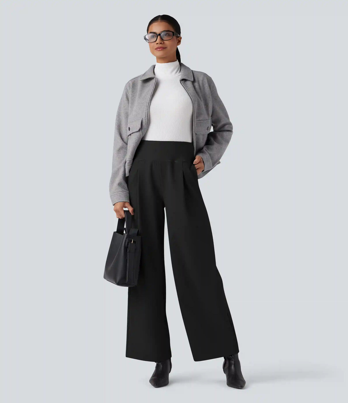 Halara Flex™ High Waisted Twill Work Baggy Pants with Pockets