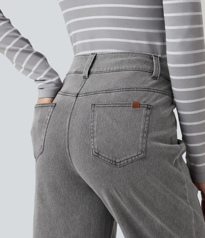 Halara Flex™ Mid Rise Casual Straight Leg Jeans with Pockets