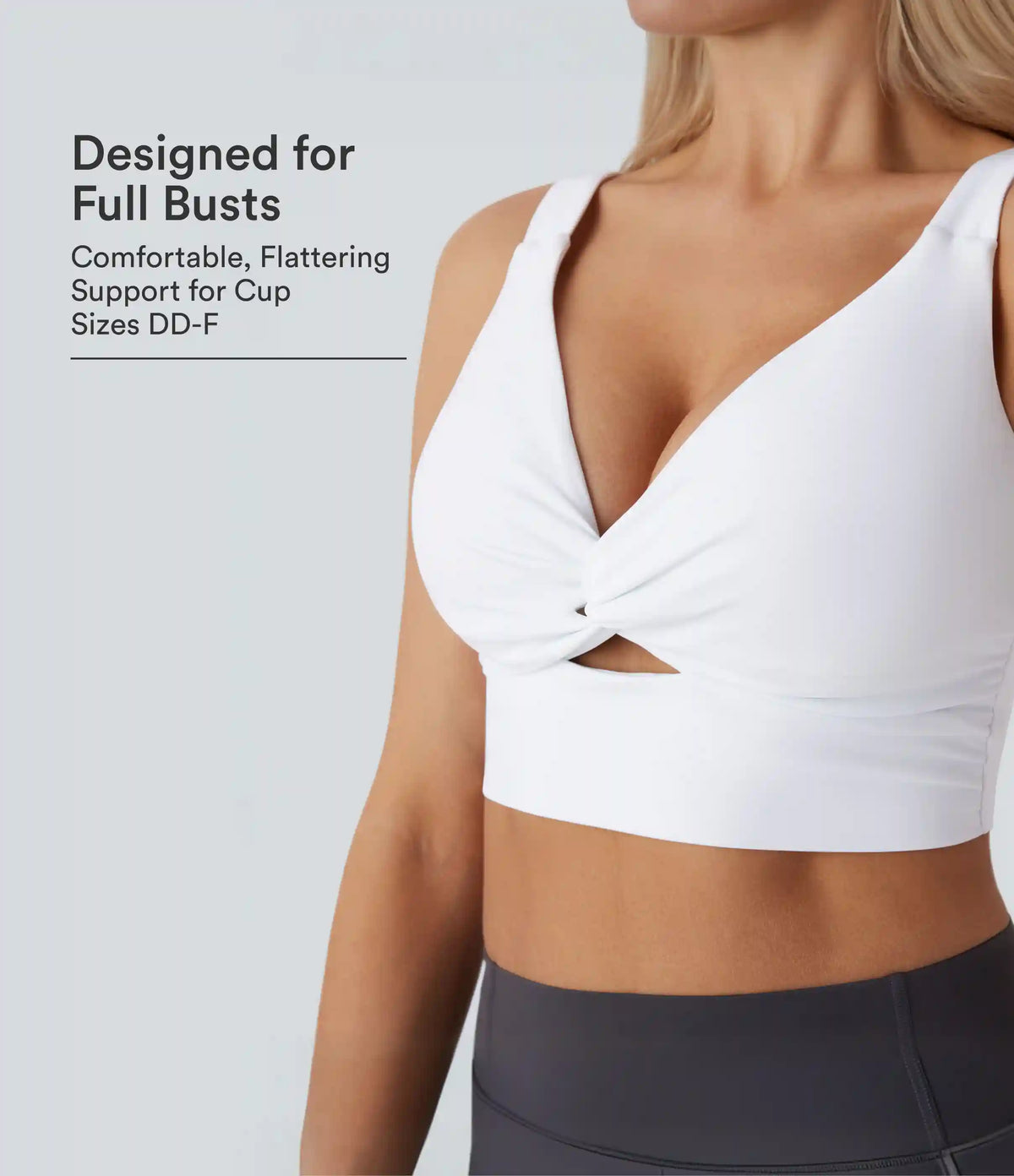 SoftlyZero™ Airy Low Support Cut Out InstantCool Yoga Sports Bra DD-F Cups