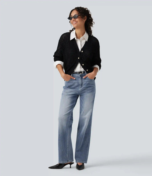 Halara Flex™ High Waisted Straight Leg Stretchy Casual Jeans