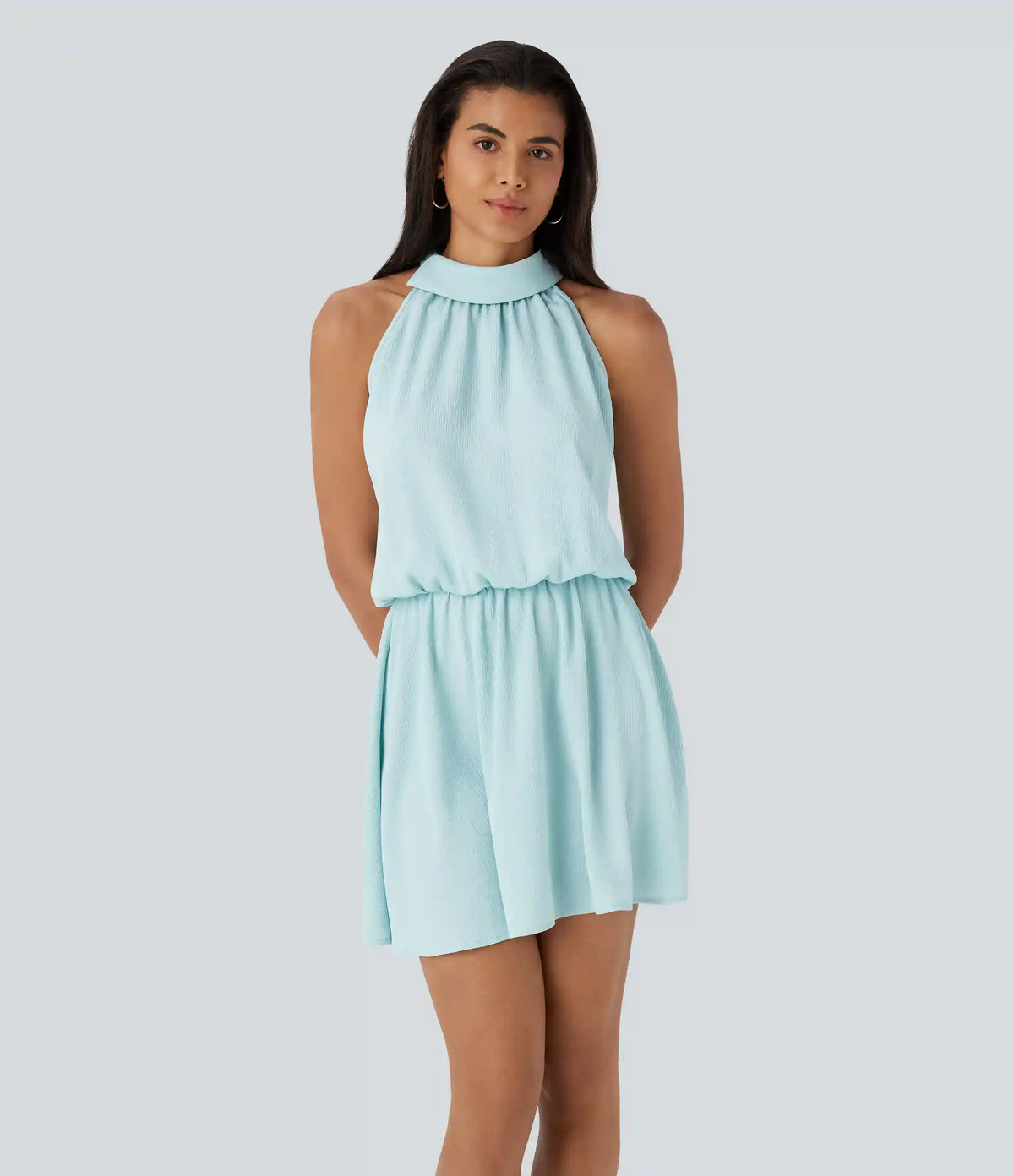 Halter Flowy Mini Dress