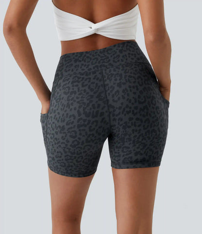 High Waisted Pocket Running Biker Shorts