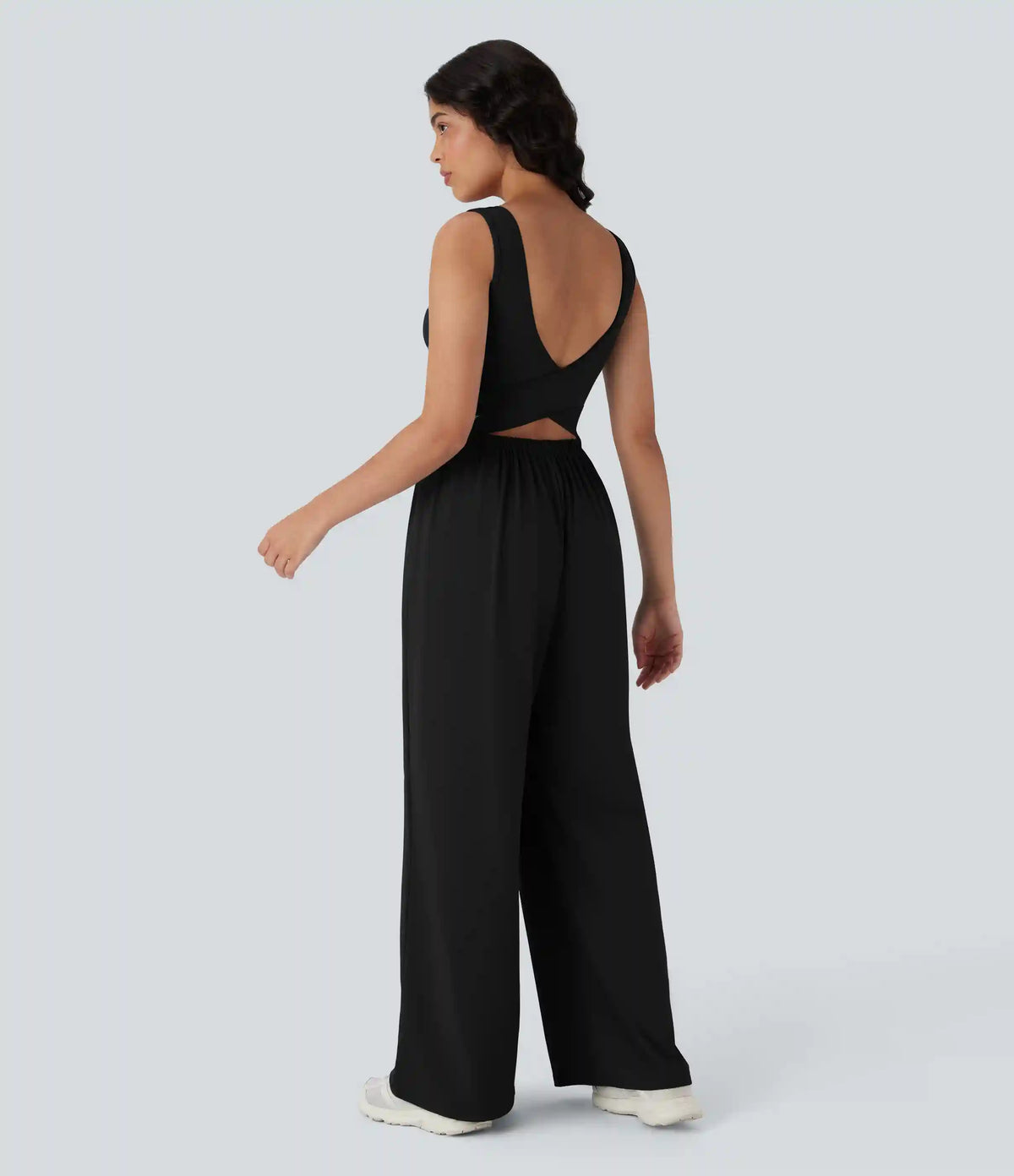 SoftlyZero™ Airy Wide Leg InstantCool Yoga Jumpsuit with Pockets-Easy Peezy