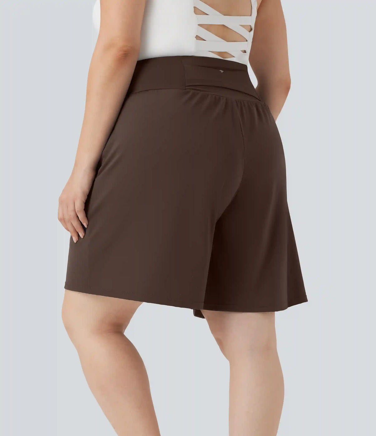 Plus Size SoftlyZero™ Airy High Waisted InstantCool Yoga Bermuda Shorts with Pockets
