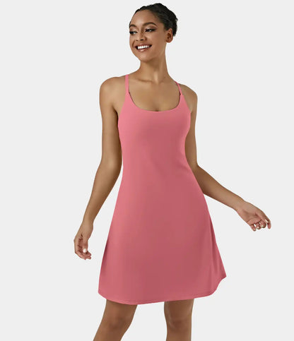 SoftlyZero™ Airy Cut Out 2-in-1 Pocket InstantCool Longer Active Dress